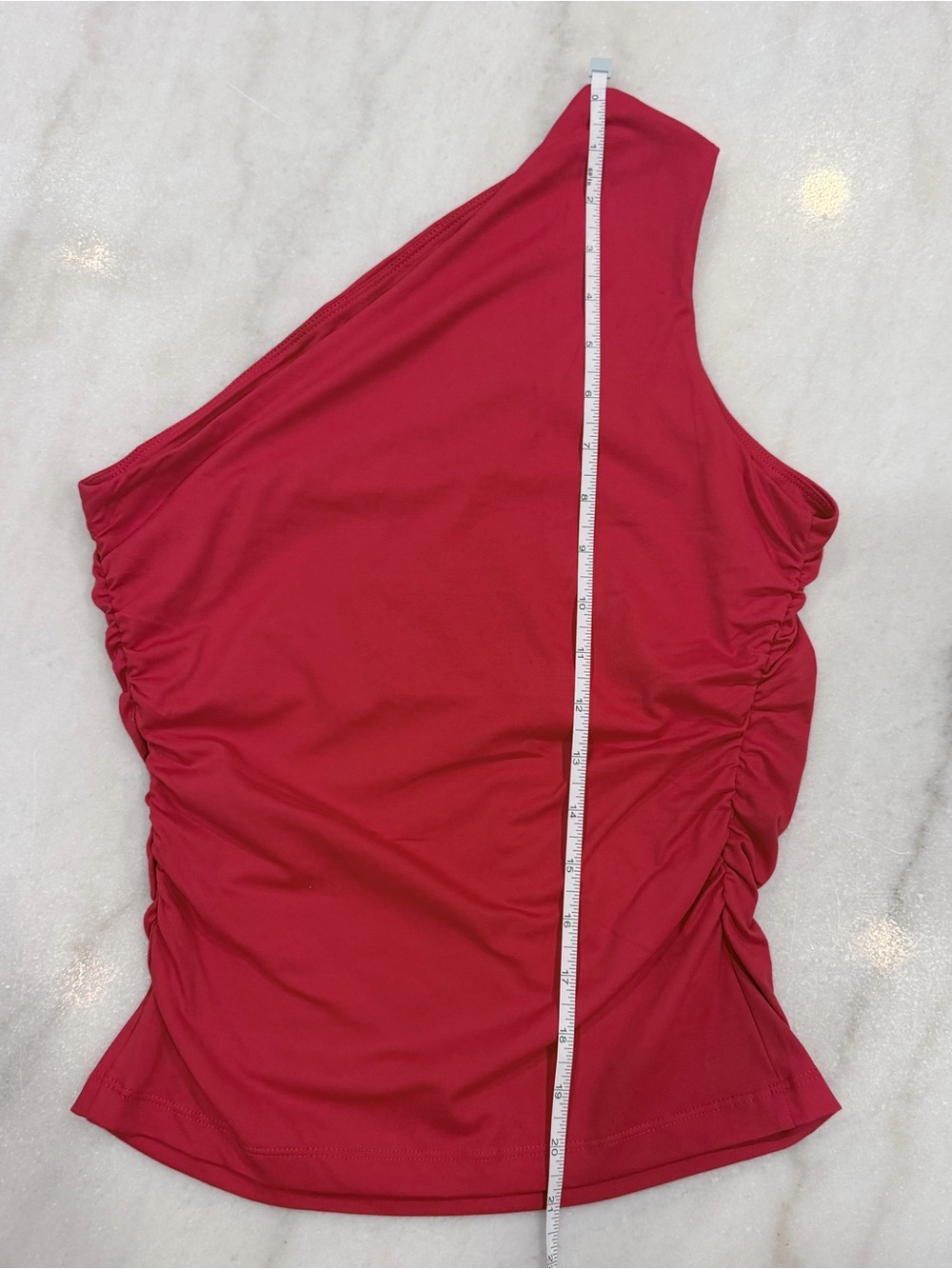 Red One-Shoulder Top (Small) - Picture 3 of 6